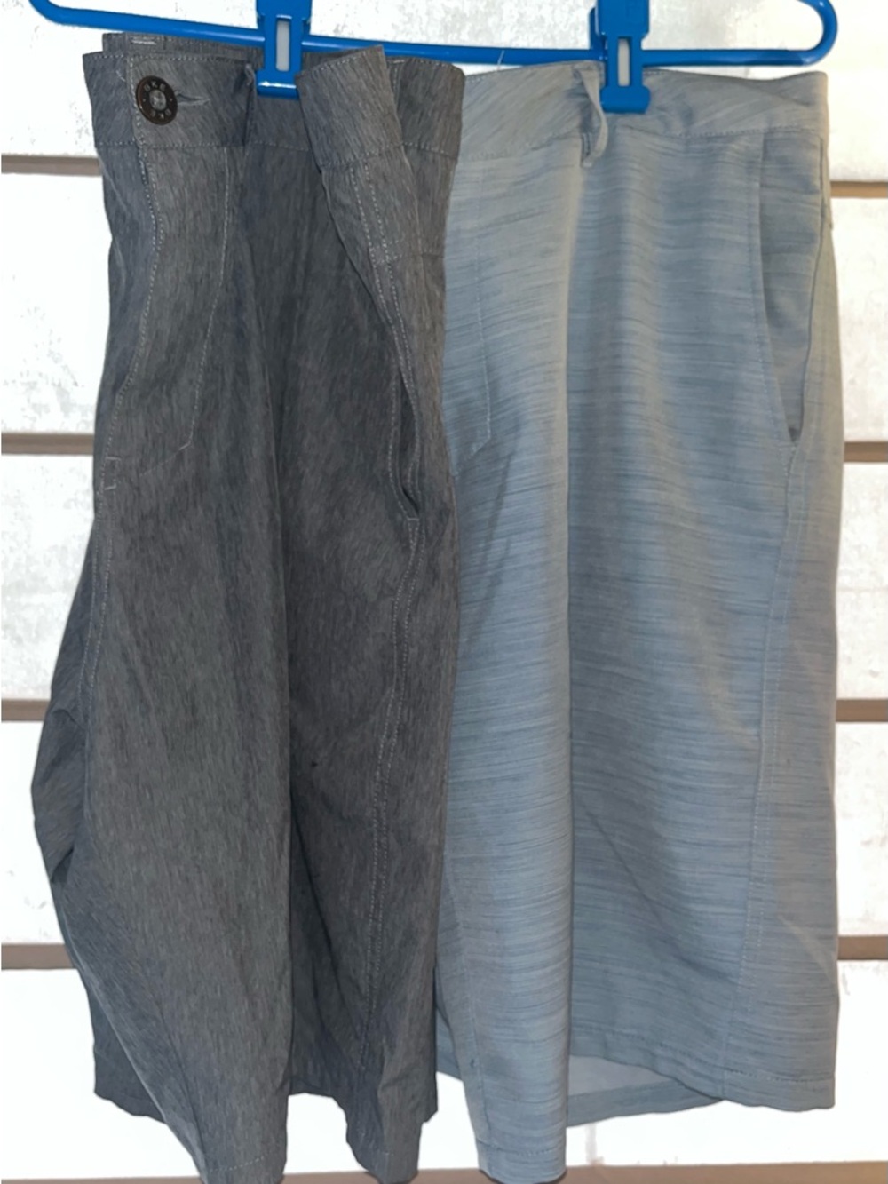 Mens BKE Hybrid Light Blue & Grey shorts